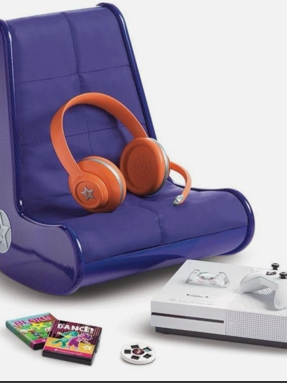 American Girl Orange On-Ear Headset with Built-In Mic